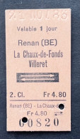 Renan (BE) La Chaux-de-Fonds Villeret 1983 - Europe