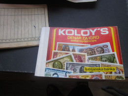 Banknote Sticker Album Denar Za Igro-Koloy's, Ljubljanska Banka-Yugoslavia Empty Album - Other & Unclassified