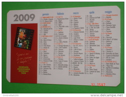 Calendarietto Anno 2009 - Giornata Missionaria Mondiale 2008  - Pontificie Opere Missionarie,Roma -santino Plastificato - Petit Format : 2001-...