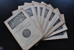 L'ASTRONOMIE Bulletin De La Société Astronomique De France 1939 - 9 Numéros ANNEE COMPLETE Soleil Lune Météorologie Mars - Sterrenkunde