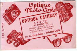 78  HOUILLES  OPTIQUE PHOTO CINE  R RESTOUT M BELLOEUVRE  BUVARD BON ETAT - O