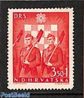 Croatia 1944 3.50, Perf. 14.5, Stamp Out Of Set, Unused (hinged) - Croatia