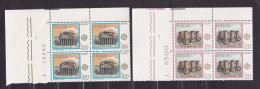 1978 Italia Italy Repubblica EUROPA CEPT EUROPE 4 Serie Di 2 Valori In Quartina MNH** Monumenti Monuments Block 4 - 1978