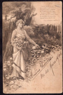 Argentina - 1904 - Postcard - Illustration Of A Woman - "Dulces Cadenas" Poem - Fairy Tales, Popular Stories & Legends