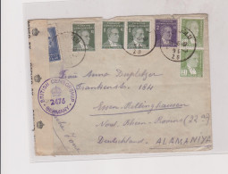 TURKEY 1947  Censored Cover To Germany Damaged On Back - Brieven En Documenten