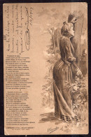 Argentina - 1904 - Postcard - Illustration Of A Woman - "Dulces Cadenas" Poem - Fairy Tales, Popular Stories & Legends