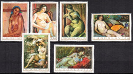 YOUGOSLAVIE Peinture, Painting, Nus, Yvert N° 1242/47 ** MNH - Nudi