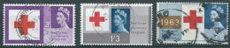 GROSSBRITANNIEN GRANDE BRETAGNE GB 1963 RED CROSS SET OF 3V USED SG 642P-4P SC 398-400P MI 362-64 YT 378A-380A - Used Stamps