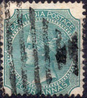 INDIA (BRITISCH OCCUPATION) :1867: Y.27° : 4 Annas : Gestempeld / Oblitéré / Cancelled. - 1858-79 Crown Colony