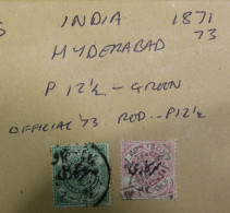 INDIA  STAMPS  Official   1871 - 73   (T13)   ~~L@@K~~ - Hyderabad