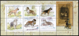 Argentina - 1999 - Dog Breeds - Boxer - Collie - German Shepherd - English Shepherd - San Bernardo  - Husky - Unused Stamps