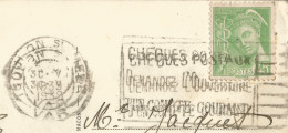 FRANCE - VARIETY &  CURIOSITY - 83 - DOUBLE FLIER MACHINE CANCELLATION "TOULON S/ MER"" ON FRANKED PC TO BELGIUM - 1939 - Lettres & Documents