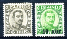 Iceland MI 87,110 Michel 27€ MLH (hinged) - Unused Stamps