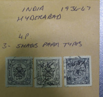 INDIA  STAMPS  Shades 4p  1934 - 47   (T21)   ~~L@@K~~ - Hyderabad