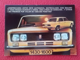 ANTIGUA POSTAL POST CARD 1973 SEAT 1430-1600 COCHES AUTOMÓVILES CAR AUTOMÓVIL AUTO VOITURE ESPAÑA...CARTE POSTALE SPAIN. - Altri & Non Classificati