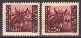 ISTRIA E LITORALE SLOVENO 1945. Tiratura Di Lubiana, Dent. 10 1/2-11 1/2, Sass. 42,  MNH(**) - Ocu. Yugoslava: Litoral Esloveno