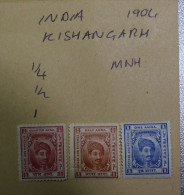 INDIA  STAMPS   Coms  MNH  1904   (T26)   ~~L@@K~~ - Kishengarh