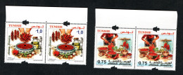 2023- Tunisie - Harissa Tunisienne - Alimentation - Poivre Rouge - Huile D’olive - Oignon- Paire - Série Compl.2v.MNH** - Alimentation