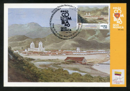 COLOMBIA (2019) Carte Maximum Card - Independencia De Colombia, Escenarios Emblemáticos Vista De Santa Marta 1844 - Colombia
