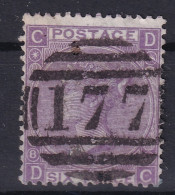 GREAT BRITAIN 1869 - Canceled - Sc# 51a Plate 8 - Oblitérés