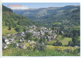 CPSM 15 Cantal THIÉZAC - Vue Générale Du Bourg - Peu Commune - Aurillac