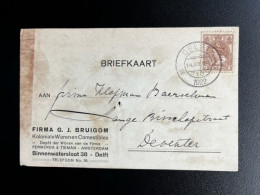 NETHERLANDS 1922 POSTCARD DELFT TO DEVENTER 14-12-1922 NEDERLAND - Briefe U. Dokumente