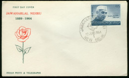 Fd India FDC 1964 MiNr 373 | Jawaharlal Nehru Mourning Issue (statesman) - FDC
