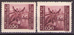 ISTRIA E LITORALE SLOVENO 1946. Tiratura Di Zagabria, Dent. 12, Sass. 52,  MNH(**) - Occup. Iugoslava: Litorale Sloveno