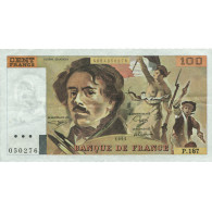 France, 100 Francs, Delacroix, 1991, P.187, TTB+, Fayette:69bis.3b2 - 100 F 1978-1995 ''Delacroix''