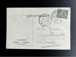 NETHERLANDS 1913 POSTCARD (FOLDED) WINTERSWIJK TO DEVENTER 08-04-1913 NEDERLAND - Briefe U. Dokumente