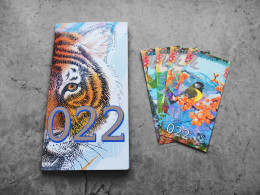 Goznak - 022 Tiger / 4 Seasons - 2022 - Set Of 4 Specimen Test Notes With Folder - Very Rare - Unc - Fictifs & Spécimens