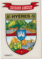 HYERES - Edition Kroma - Ecusson Adhésif. Au Pays Du Soleil - Villes Et Provinces De France. - Hyeres