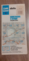 Carte IGN 2349 Ouest Olette Serie Bleue 1:25000 1987 Edition 2 - Carte Topografiche