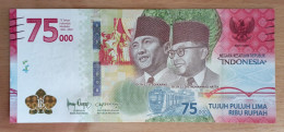 Indonesia 75.000 Rupiah Rupee 2020 UNC - Indonesia