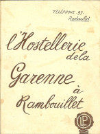 78 RAMBOUILLET L HOSTELLERIE DE LA GARENNE MENU POUR UN MARIAGE LE 29 SEPTEMBRE 1927 - Menükarten