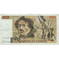 France, 100 Francs, Delacroix, 1991, A.171, TTB, Fayette:69bis.3a2 - 100 F 1978-1995 ''Delacroix''