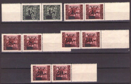 1945 ISTRIA E LITORALE SLOVENO SEGNATASSE,PORTO ,Sass. 1-5 X 2 MNH **LUX - Joegoslavische Bez.: Slovenische Kusten