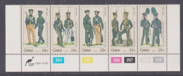 Ciskei 1985 Military Uniforms Plated Strip 5 MNH - Ciskei