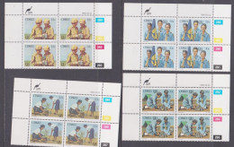 Ciskei 1985 Girl Guides Plated Blocks 4 MNH - Ciskei