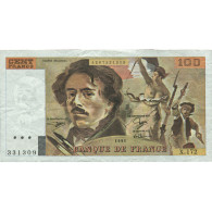 France, 100 Francs, Delacroix, 1991, X.172, TTB, Fayette:69BIS.3A4 - 100 F 1978-1995 ''Delacroix''
