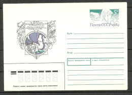 RUSSIA Soviet Union 1989 Postal Stationery Cover Ganzsache Polarforschung, Unused - Poolreizigers & Beroemdheden