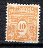 10 F Orange Arc De Triomphe - 1944-45 Triomfboog