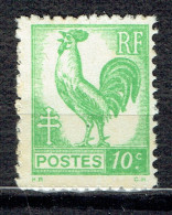 10 C Vert Coq Série D'Alger - 1944 Coq Et Marianne D'Alger