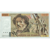 France, 100 Francs, Delacroix, 1991, V.182, SPL, Fayette:69bis.3b2 - 100 F 1978-1995 ''Delacroix''