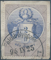 AUSTRIA-L'AUTRICHE-ÖSTERREICH,1895 Hungary Revenue Stamp Tax Fiscal,2ft,two Forints,canceled On The Paper Fragment. - Fiscaux