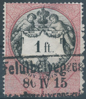 AUSTRIA-L'AUTRICHE-ÖSTERREICH,1880 Hungary Revenue Stamp Tax Fiscal,1ft,1forint,Obliterated - Revenue Stamps