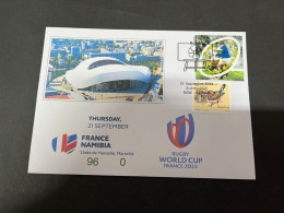 23-9-2023 (1 U 51) France 2023 Rugby World Cup France (96) V Namibia (0) 21-9-2023 (Marseille) 1999 Rugby Stamp - Rugby