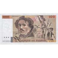 France, 100 Francs, Delacroix, 1993, E.227, TTB+, Fayette:69bis.8 - 100 F 1978-1995 ''Delacroix''