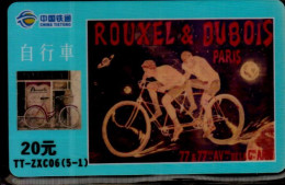 TELECARTE ETRANGERE     CYCLES ROUXEL ET DUBOIS   PARIS - Publicité