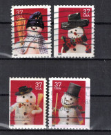 CHCT41 - Christmas, Complete Series, Used Stamps, 2002, USA - Gebruikt